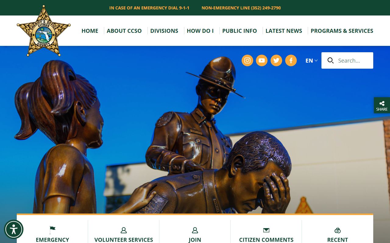 Citrus County Sheriff's Office homepage