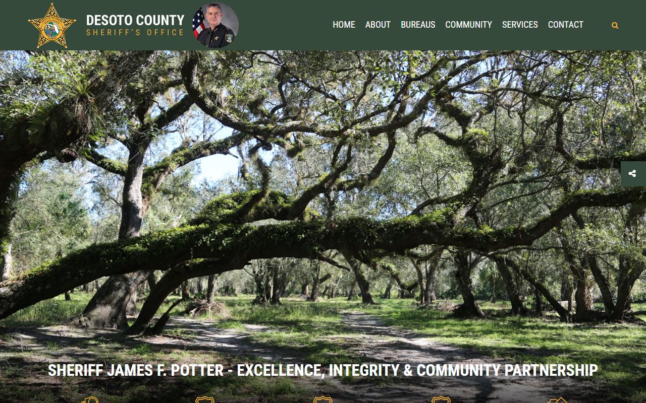 DeSoto County Sheriff's Office official website homepage