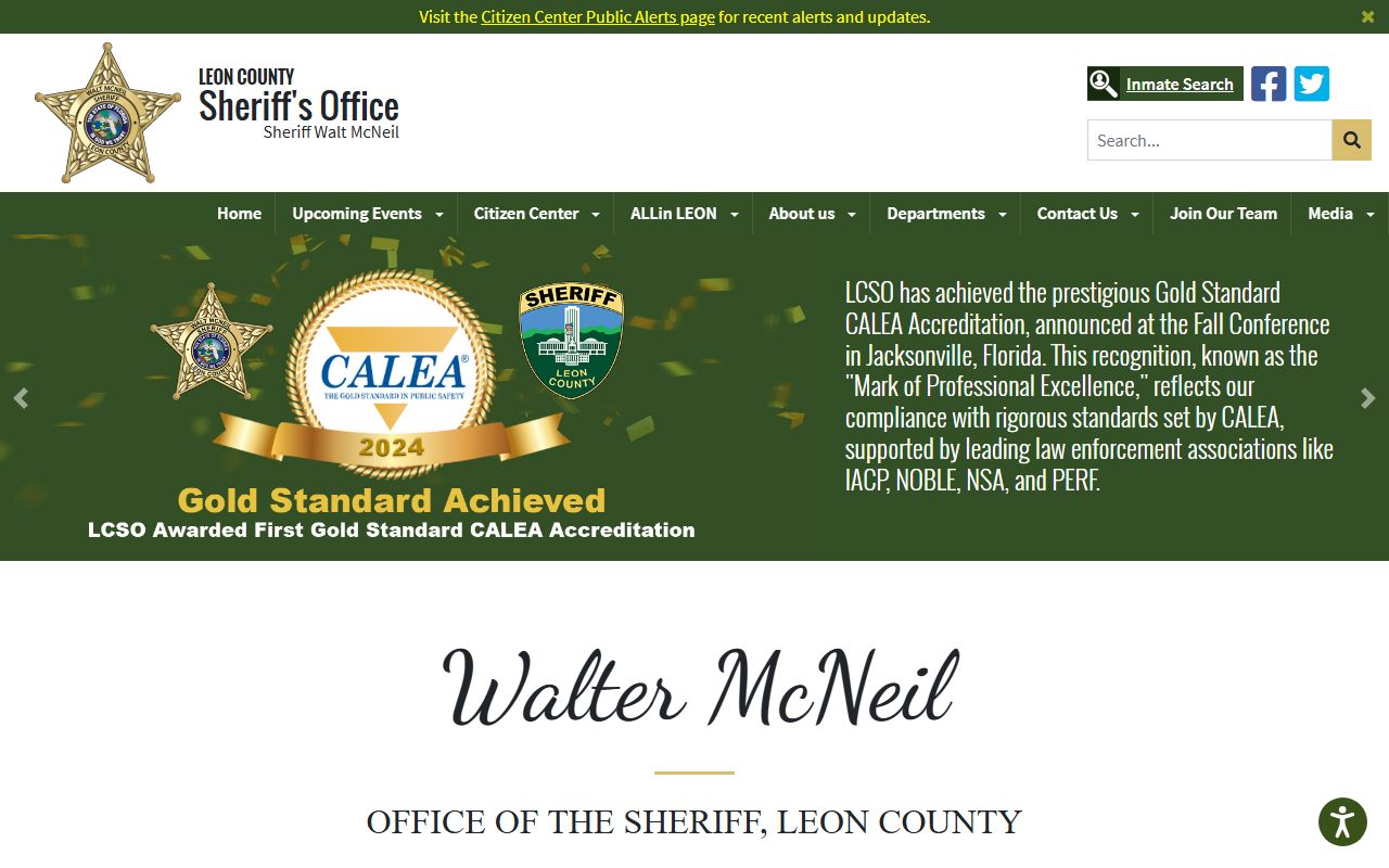Leon County Sheriff's Office homepage