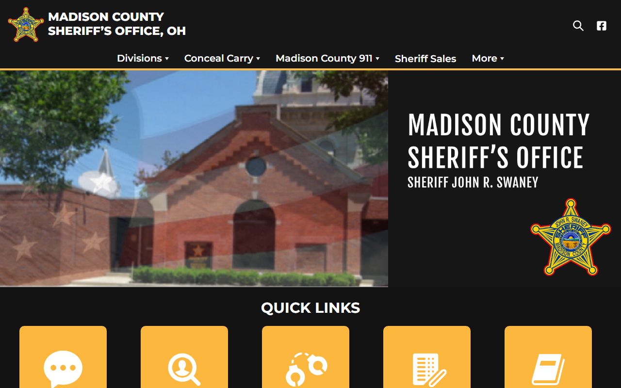 Madison County Sheriff's Office homepage