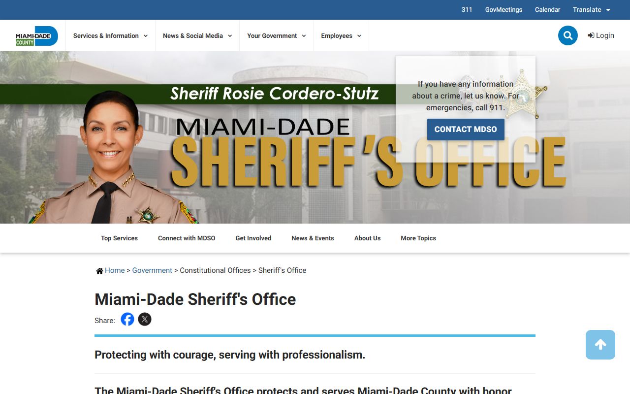 Miami-Dade Police Department homepage