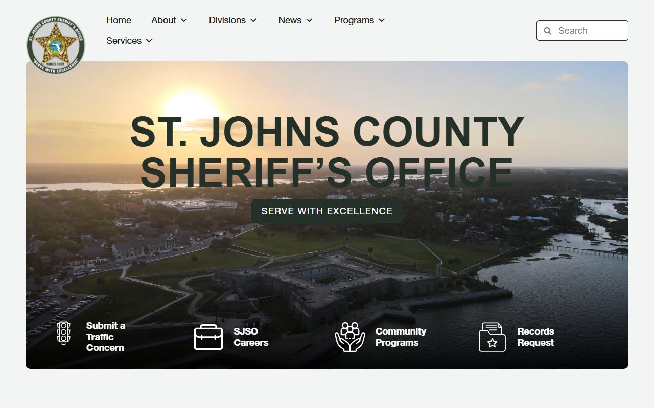 St. Johns County Sheriff's Office homepage